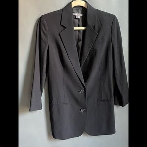 Vince Classic Black Blazer | Wool blend | Size 2 | XS